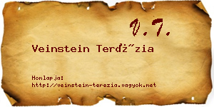 Veinstein Terézia névjegykártya
